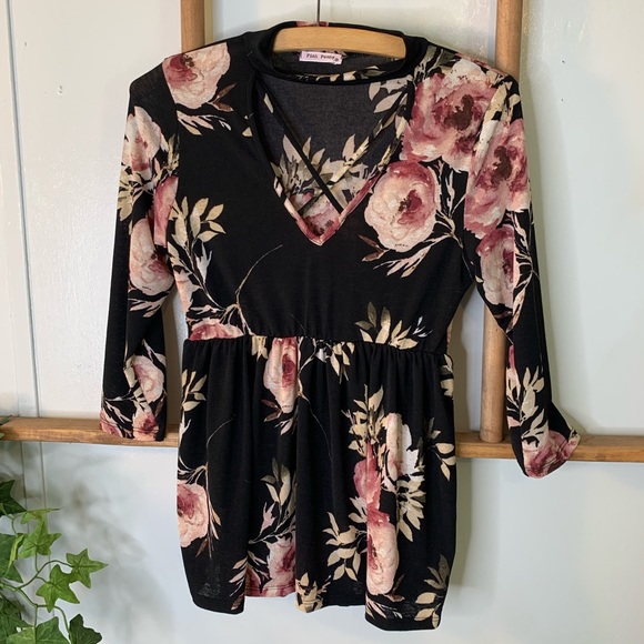 PINK PEONY floral top size Small - Picture 4 of 8